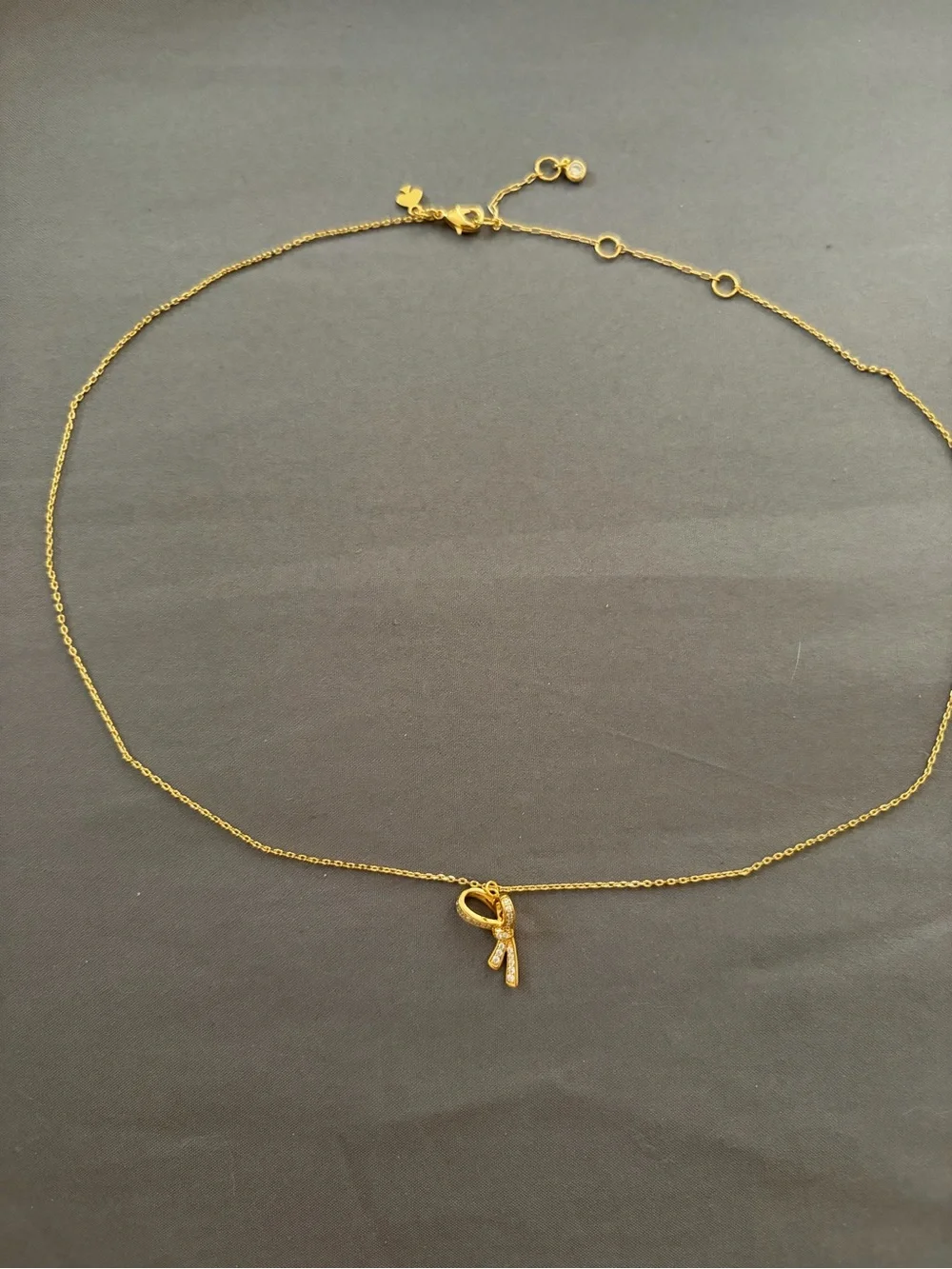 Kate Spade All Tied Up Pave Mini Pendant Necklace